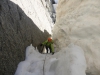 Genialer Durchschlupf beim Bergschrund