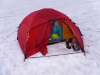 Wir bereiten uns auf eine weitere Nacht am Gletscher vor