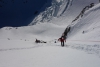 Abseilen auf der Ostseite vom Col de la Gouille