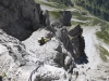 Blick aus SL 6 hinunter zum Ende der Rampe