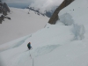 Abstieg am Normalweg Richtung Aiguilles du Midi