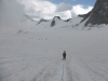Beginnender Schneefall kurz vor dem Zelt