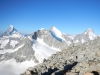 Matterhorn, Wellenkuppe, Obergabelhorn und Dent Blanche