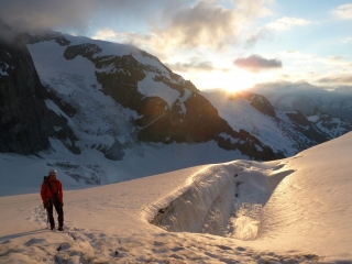 Sonnenaufgang am Weg zur Wellenkuppe