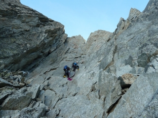 Letzte Länge hinauf zum Col de l'Amone