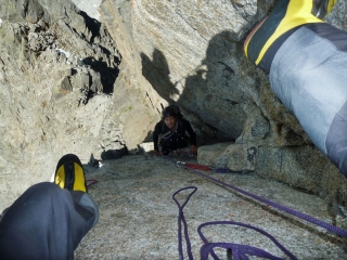 Chris am Weg zum miesen Standplatz