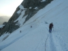 Erste Gletscher-Steilstufe - bald danach verlässt man den Normalweg