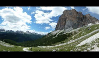 Tofana-Panorama am Abstieg