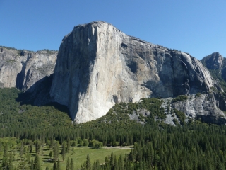 El Capitan - Die Licht-Schattengrenze markiert unsere Route