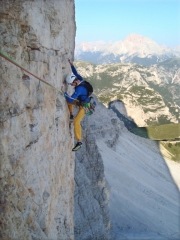 Zwingende Freikletterpassage